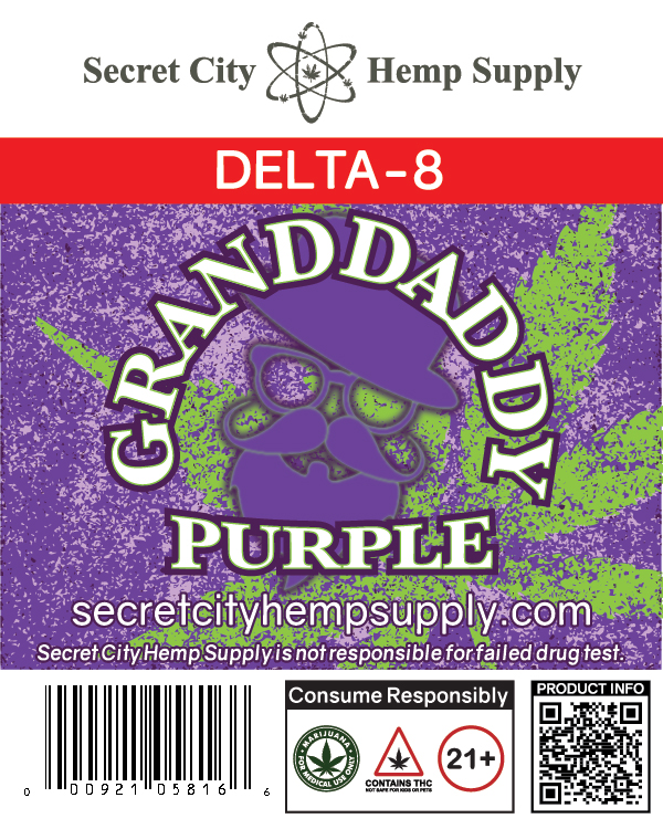 Delta 8 Infused Flower - Granddaddy Piurple
